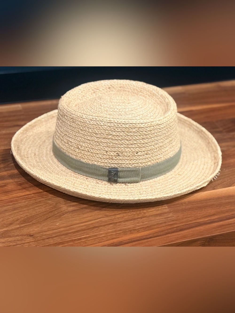 Dorfman Pacific Scala Gambler Braided Raffia Straw 3 1/4" Brim Hat. XL